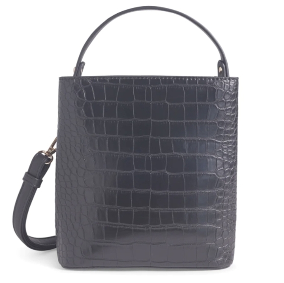 Aota Handbags - AOTA Elena Bag Black Faux Croc Leather Handbag Purse